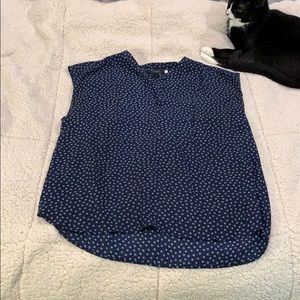 DONATED J Crew Navy print blouse